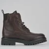 Anfibi tacco 3cm pelle testa