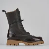 Anfibi tacco 2cm pelle testa