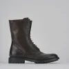 Anfibi tacco 2cm pelle testa