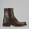 Anfibi tacco 2cm pelle testa