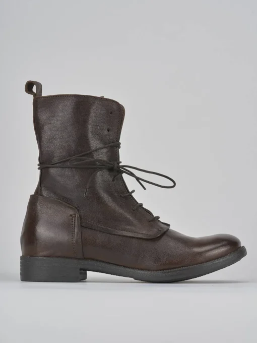 Anfibi tacco 1cm pelle testa
