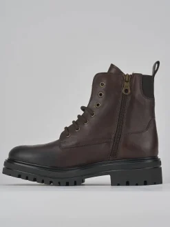 Anfibi tacco 3cm pelle testa