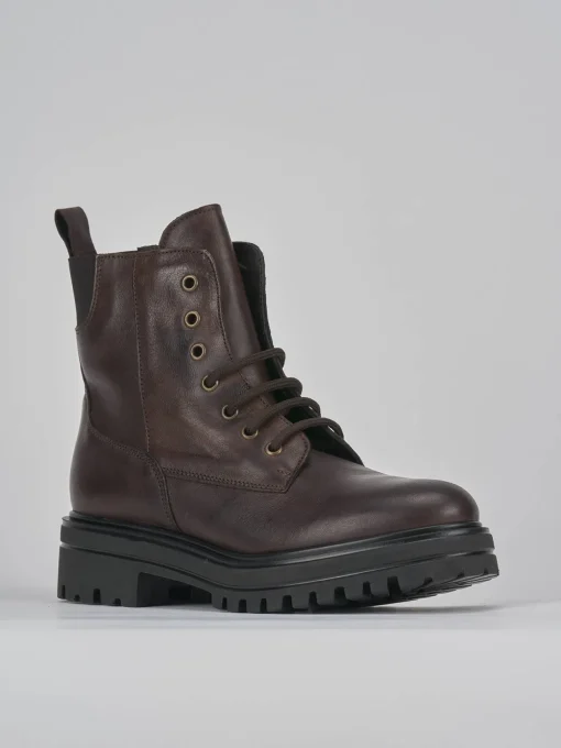 Anfibi tacco 3cm pelle testa