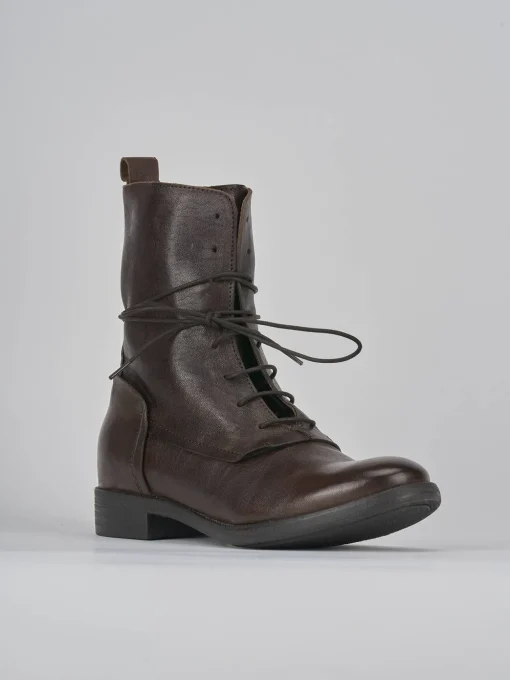 Anfibi tacco 1cm pelle testa