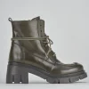 Anfibi tacco 3cm pelle verde