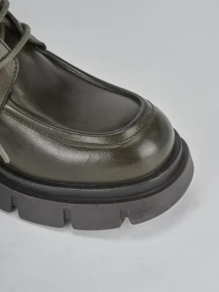 Anfibi tacco 3cm pelle verde