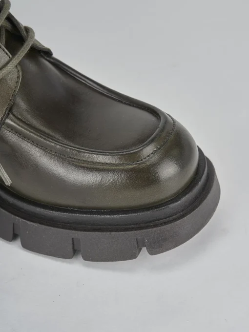 Anfibi tacco 3cm pelle verde