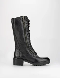 Anfibio stivale tacco 4cm nero