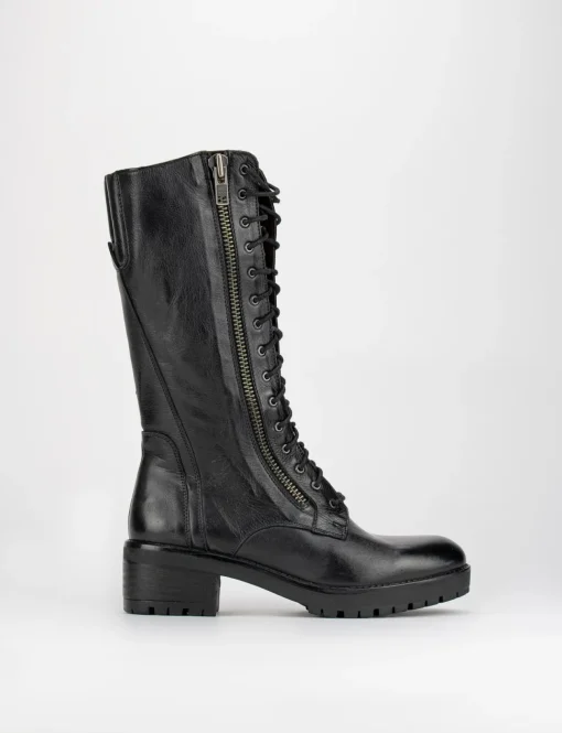 Anfibio stivale tacco 4cm nero