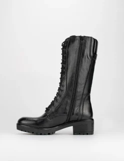 Anfibio stivale tacco 4cm nero