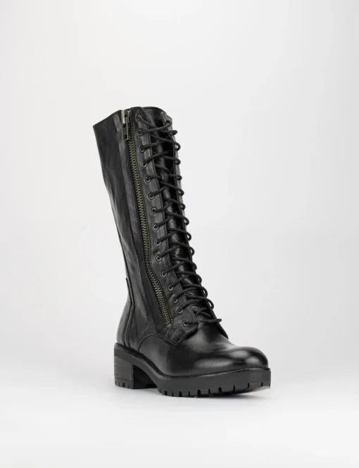 Anfibio stivale tacco 4cm nero