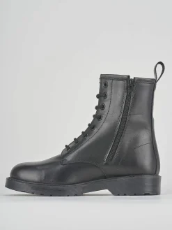 Anfibio tacco 2 cm nero pelle