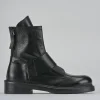 Anfibio tacco 2cm nero pelle