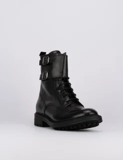 Anfibio tacco 2cm nero pelle