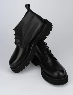 Anfibio tacco 2cm nero pelle