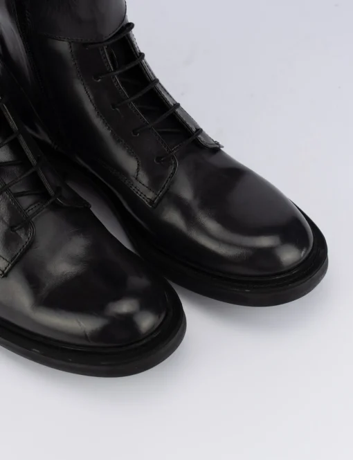 Anfibio tacco 2cm nero pelle