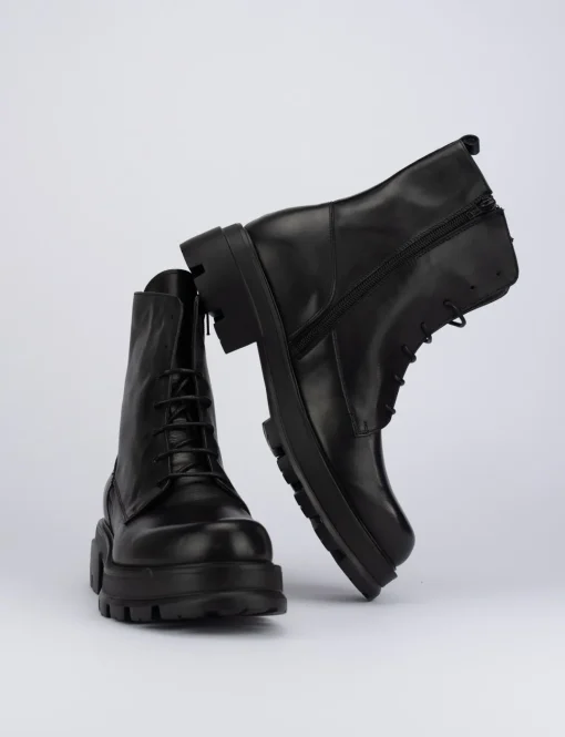 Anfibio taco 2 cm nero pelle