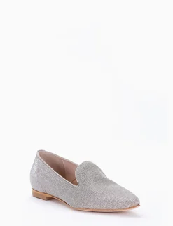 Babbuccia con fondo cuoio e soletto in vera pelle beige
