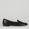 Ballerina babbuccia tacco 1cm nero pelle