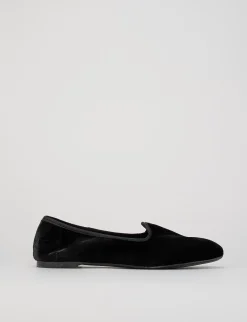 Ballerina friulana tacco 1 cm nero velluto