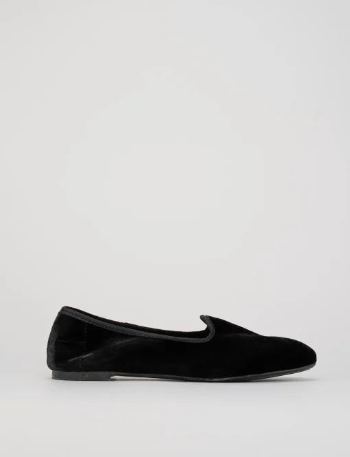 Ballerina friulana tacco 1 cm nero velluto