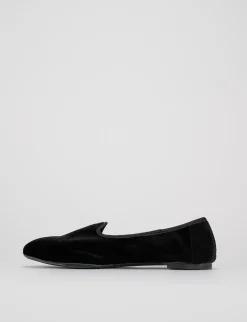 Ballerina friulana tacco 1 cm nero velluto