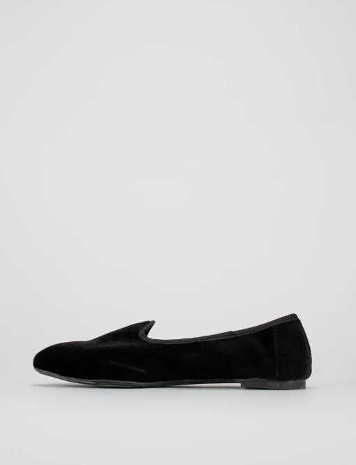 Ballerina friulana tacco 1 cm nero velluto