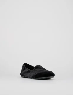 Ballerina friulana tacco 1 cm nero velluto