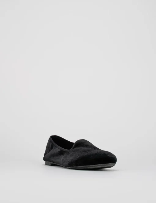 Ballerina friulana tacco 1 cm nero velluto