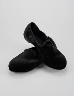 Ballerina friulana tacco 1 cm nero velluto