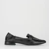 Ballerina mocassino tacco 1 cm nero pelle