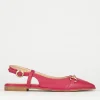 Ballerina slingback decoltè tacco 1 cm rosa pelle