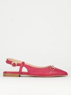Ballerina slingback decoltè tacco 1 cm rosa pelle