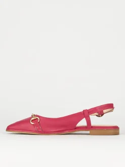 Ballerina slingback decoltè tacco 1 cm rosa pelle