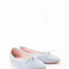 Ballerina tacco 1 cm azzurro