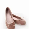 Ballerina tacco 1 cm beige