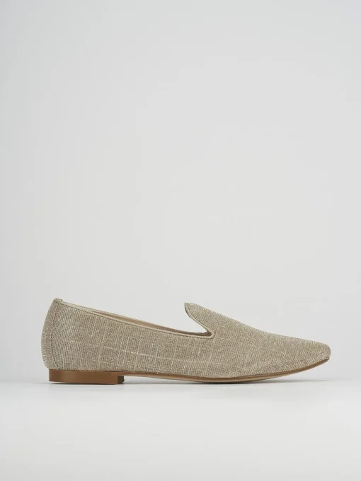 Ballerina tacco 1 cm beige pelle