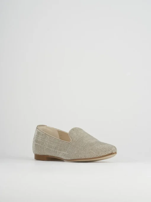 Ballerina tacco 1 cm beige pelle