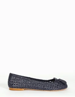 ballerina tacco 1 cm blu