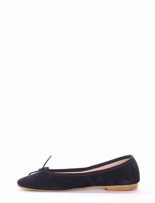 Ballerina tacco 1 cm blu