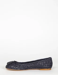 ballerina tacco 1 cm blu
