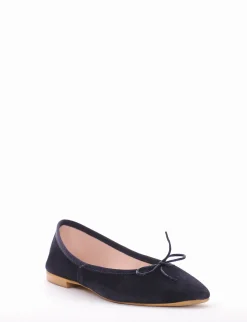 Ballerina tacco 1 cm blu