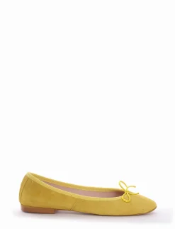 Ballerina tacco 1 cm giallo