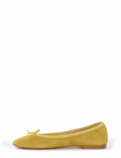 Ballerina tacco 1 cm giallo