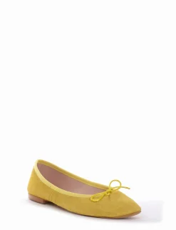 Ballerina tacco 1 cm giallo