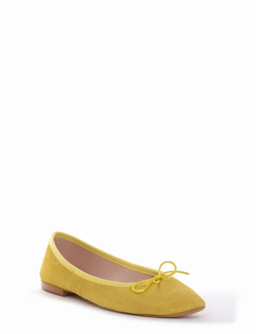 Ballerina tacco 1 cm giallo