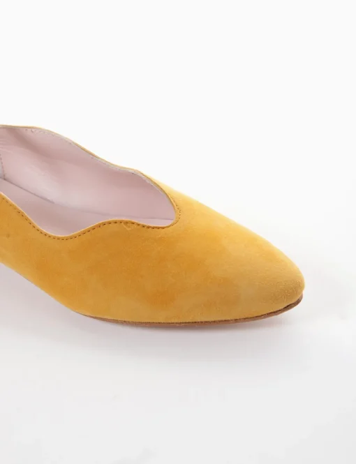 ballerina tacco 1 cm giallo