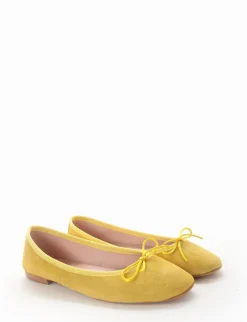Ballerina tacco 1 cm giallo