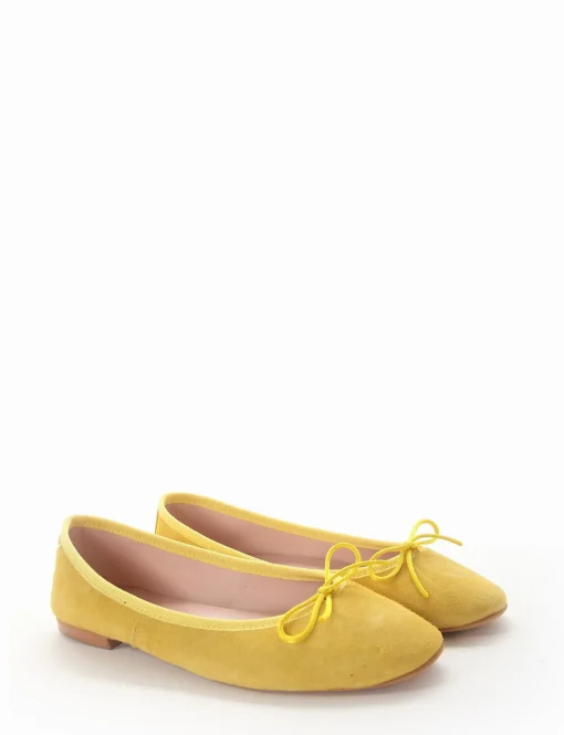 Ballerina tacco 1 cm giallo