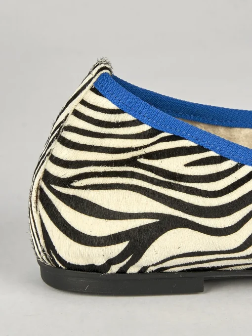 Ballerina tacco 1 cm multicolor pelle